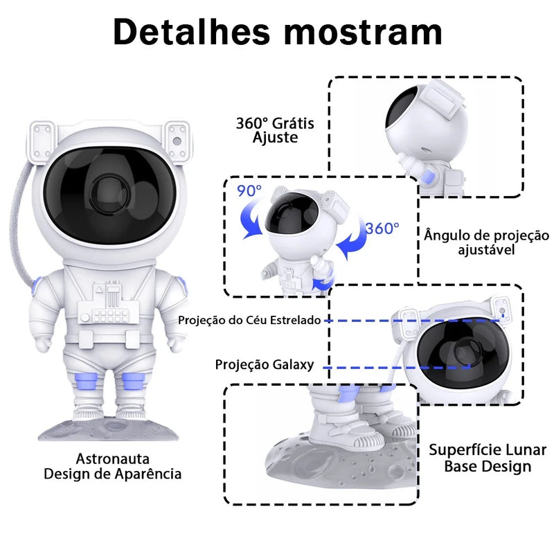 Super Projetor Astronauta Galaxy